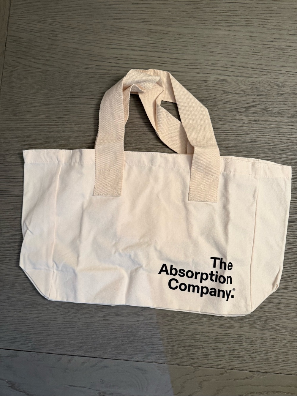The Absorption Company Branded Cream Canvas Tote Bag NWOT